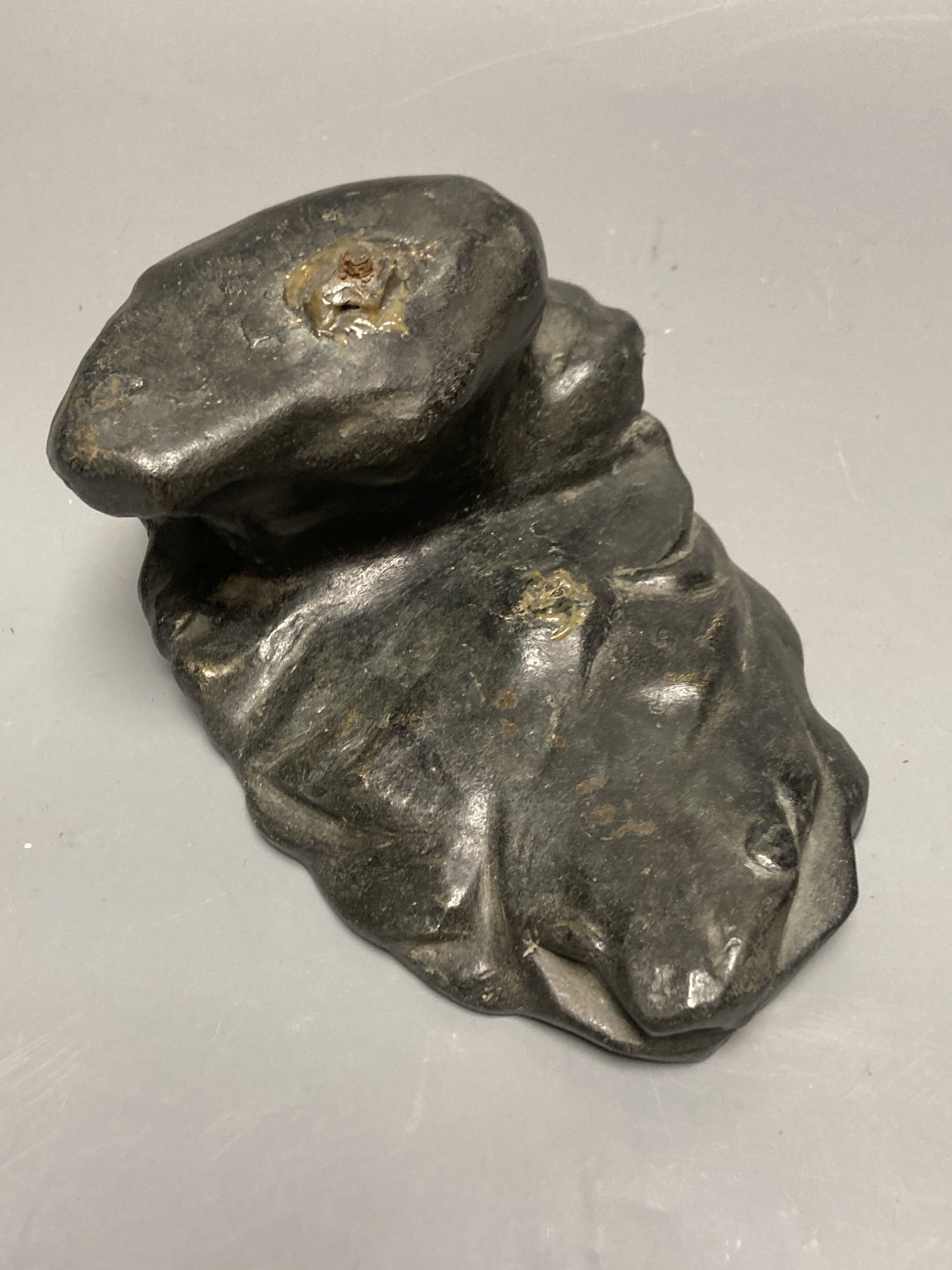 After the antique. A bronze of Arona and another of a Hermes, width 19cm height 19.5cm